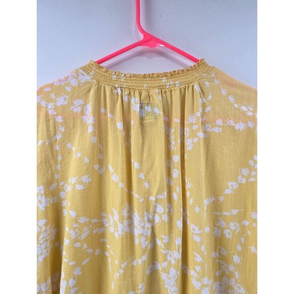 St. John's Bay Women's Blouse Button Bodice Long Sleeve Pullover Yellow Size XL - Picture 5 of 6